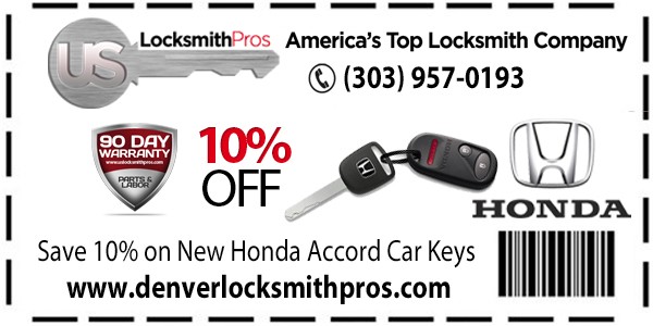 Save 10% with our Honda Accord car key coupons!