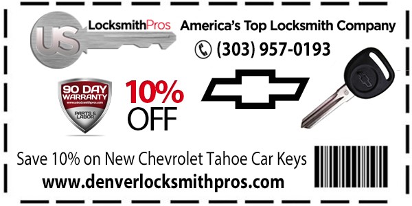 Save 10% On All Chevrolet Tahoe Key Replacements!